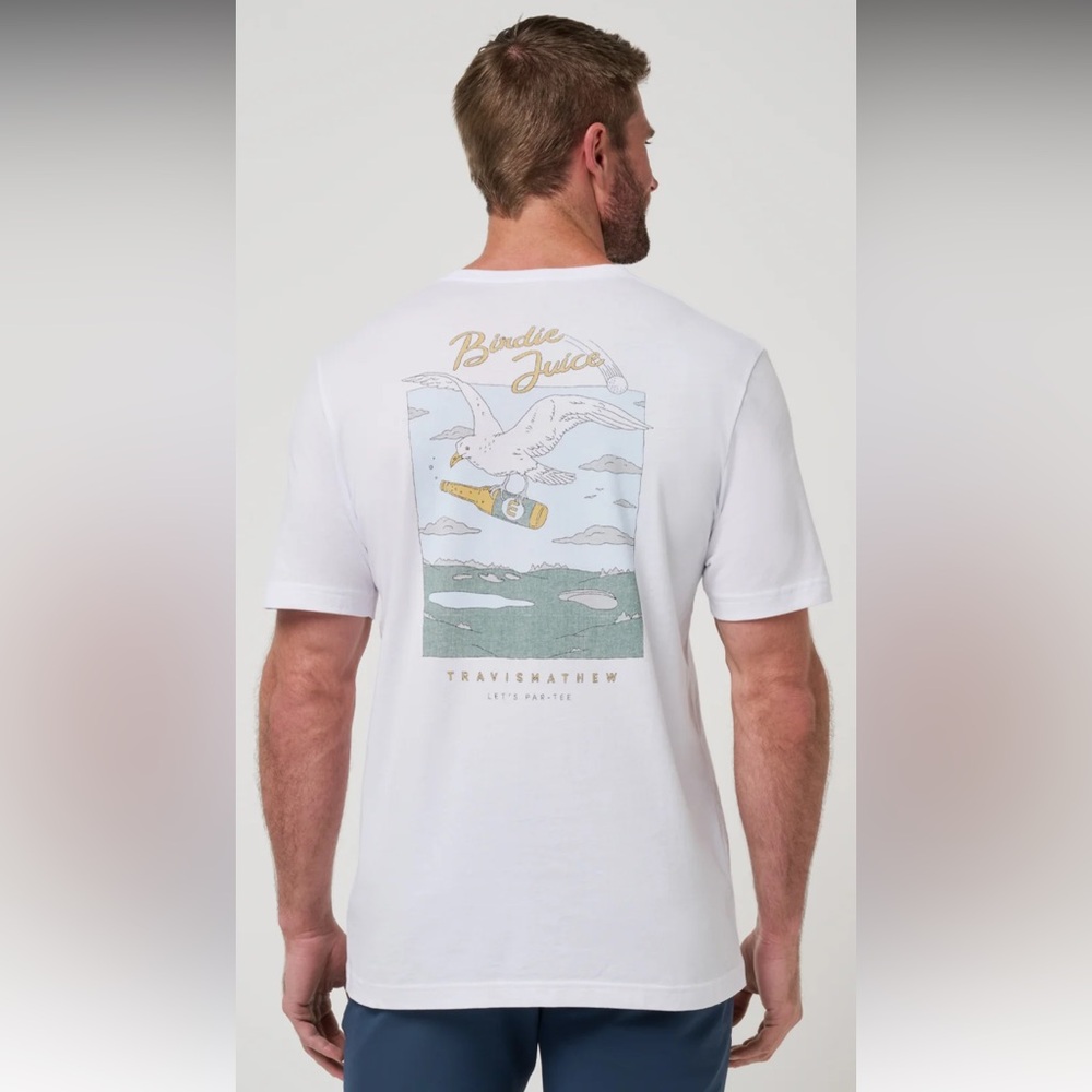 New NWT Travis Matthew Men's XL Drink Ticket Tee Birdie Juice